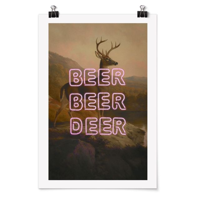 Posters animaux Beer Beer Deer