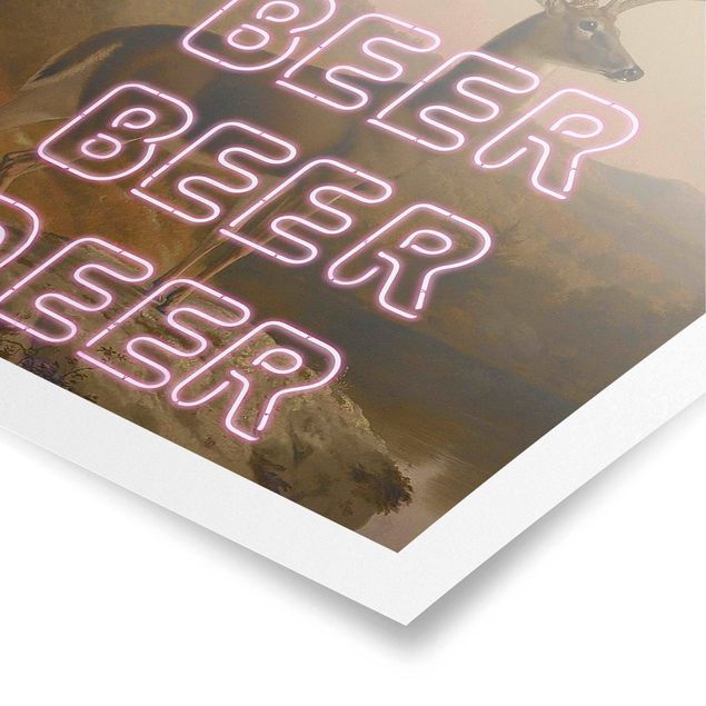 Tableaux marron Beer Beer Deer