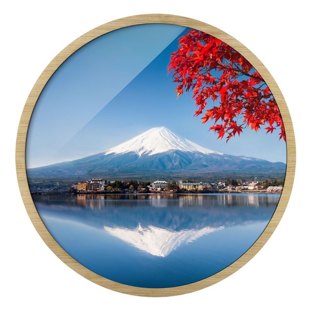 Tableau ville Le Mont Fuji en automne