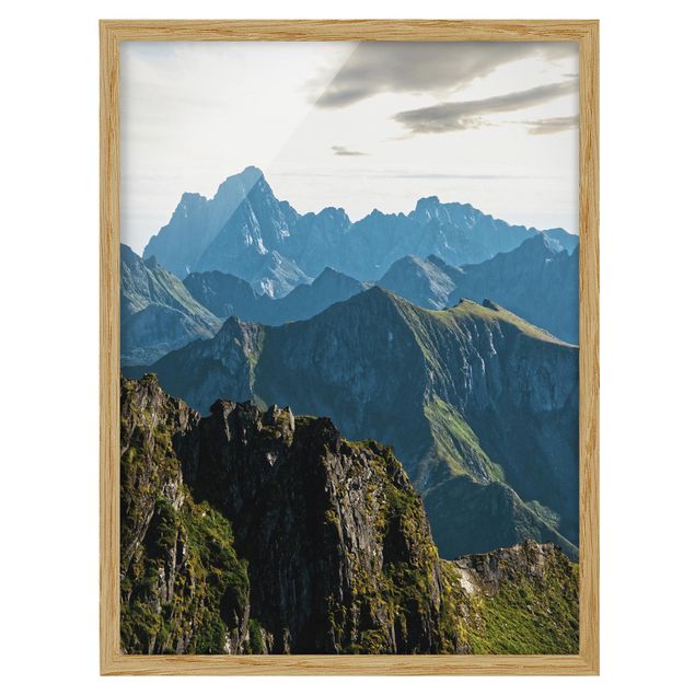 Tableaux encadrés paysage Montagnes sur les Lofoten