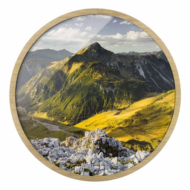 Tableaux modernes Montagnes et vallée des Alpes Lechtal au Tyrol