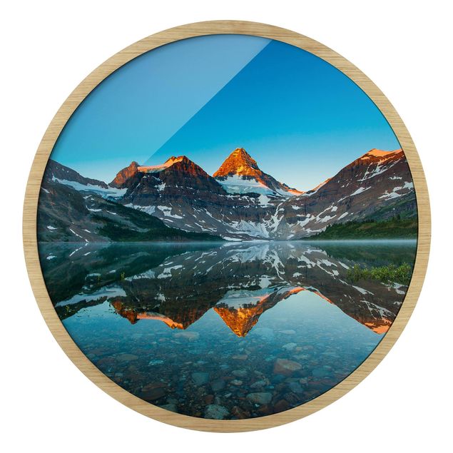 Tableau de ville Paysage de montagne au lac Magog au Canada