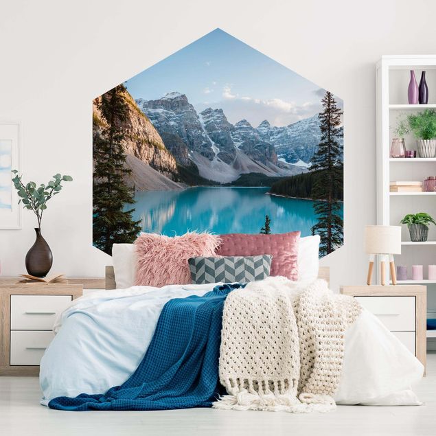Papier peint panoramique paysage Lac de montagne