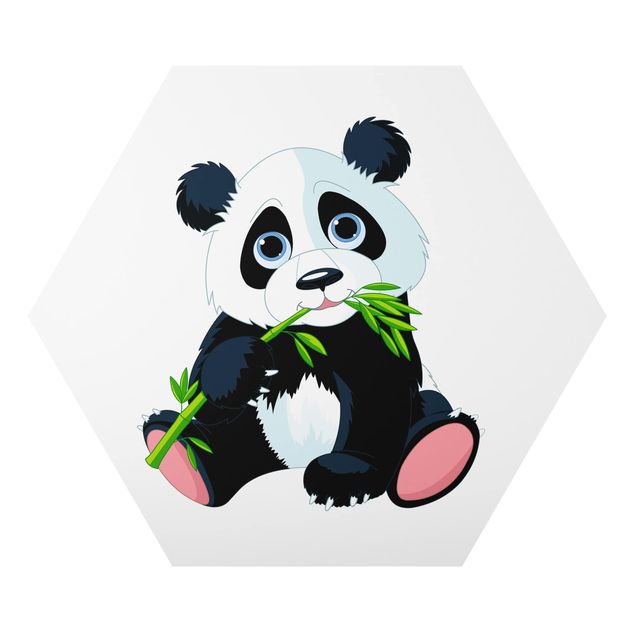 Tableau décoration Panda qui grignote
