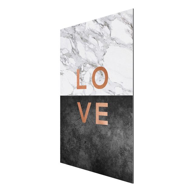 Tableau reproduction Love Copper And Marble