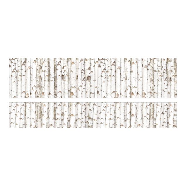 Papier adhésif pour meuble IKEA - Malm lit 180x200cm - No.YK15 Birch Wall