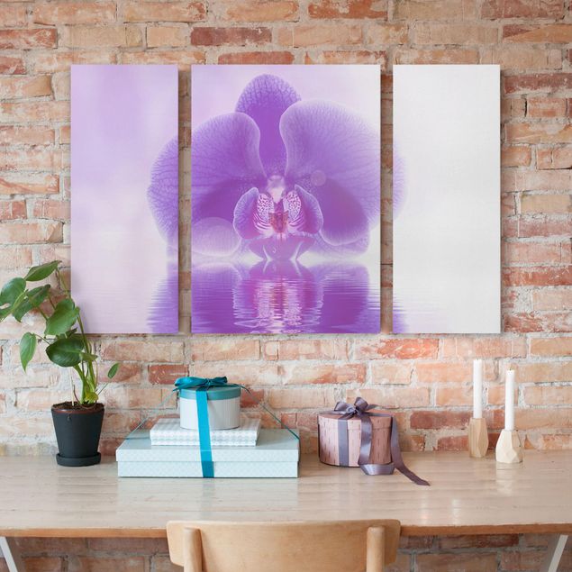 Tableau orchidée Orchidée violette sur l'eau