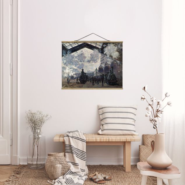 Toile impressionniste Claude Monet - Gare Saint Lazare