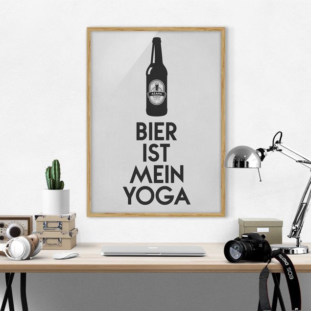 Déco murale cuisine Beer Is My Yoga