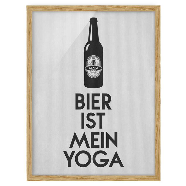 Tableau moderne Beer Is My Yoga