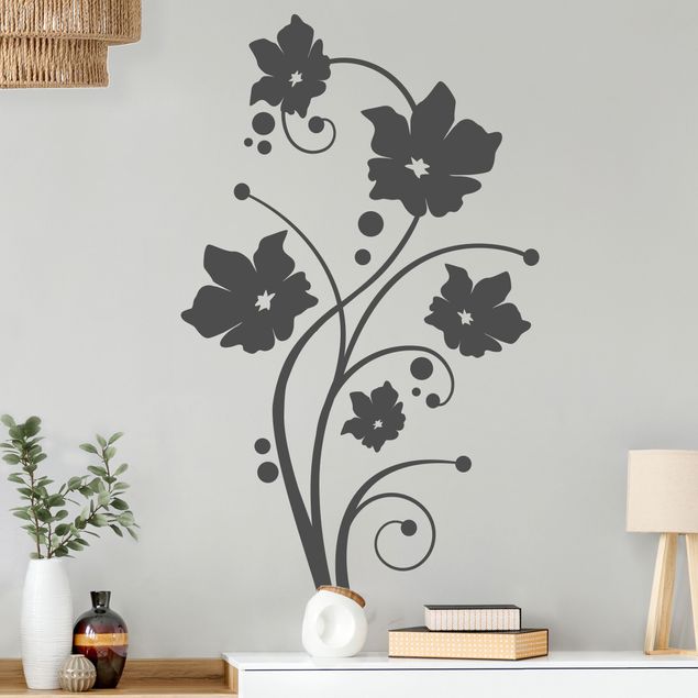 Sticker mural - Flowering tendrils