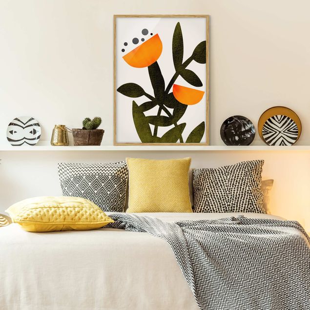 Tableaux modernes Fleurs en orange