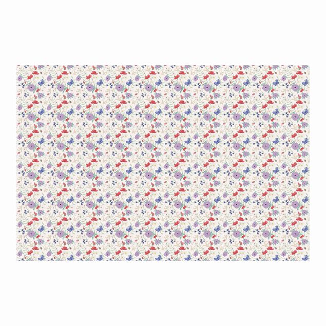 Tapisserie motif Field Of Flowers On Light Coloured Background - Roll