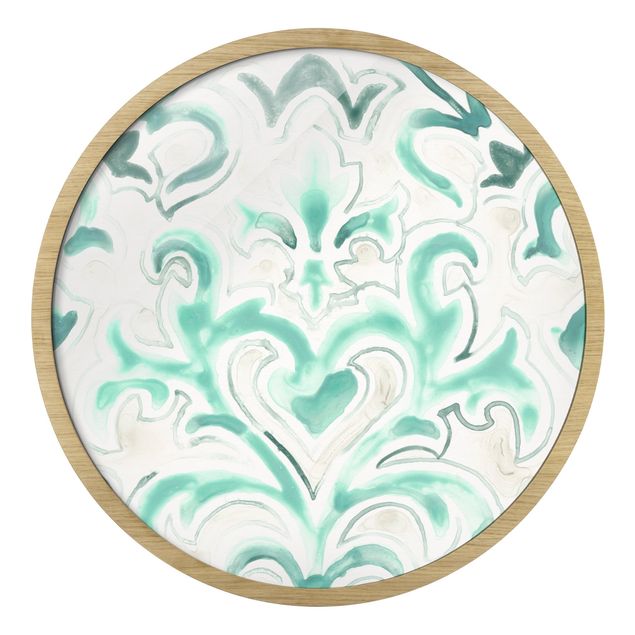 Tableaux turquoise Décoration de bohème à l'aquarelle II