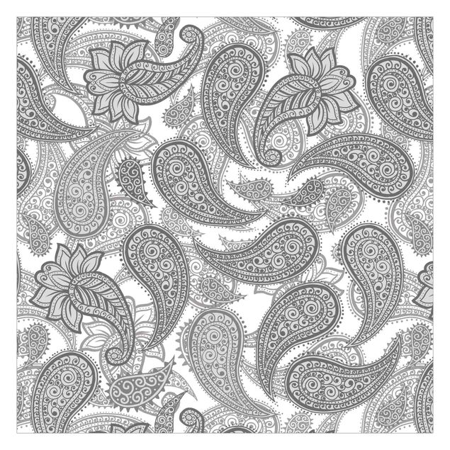 Papiers peints gris Boho Mandala Pattern In Grey