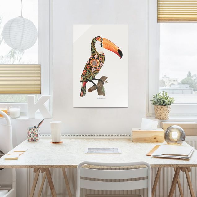 Tableau reproduction Oiseaux Boho - Toucan
