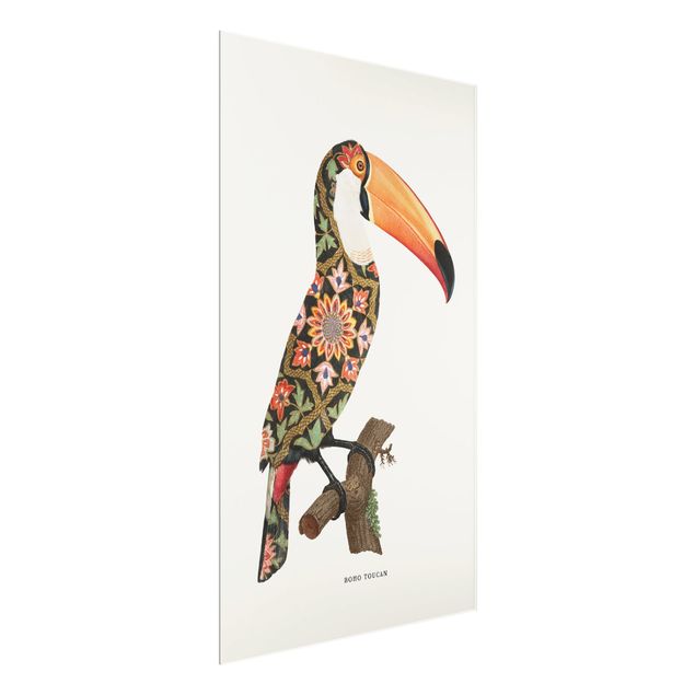 Tableaux multicolore Oiseaux Boho - Toucan