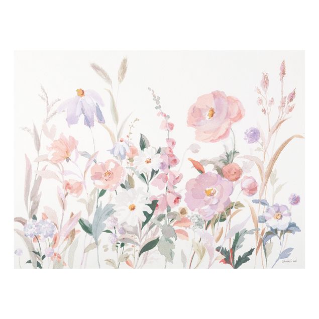 Tableau en verre - Boho wildflowers