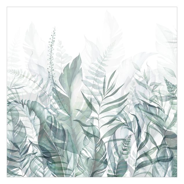 Papier peint panoramique Botanique - Feuilles tropicales vertes