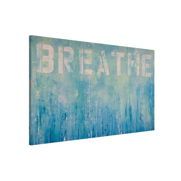 Tableaux magnétiques avec citations Breathe Street Art