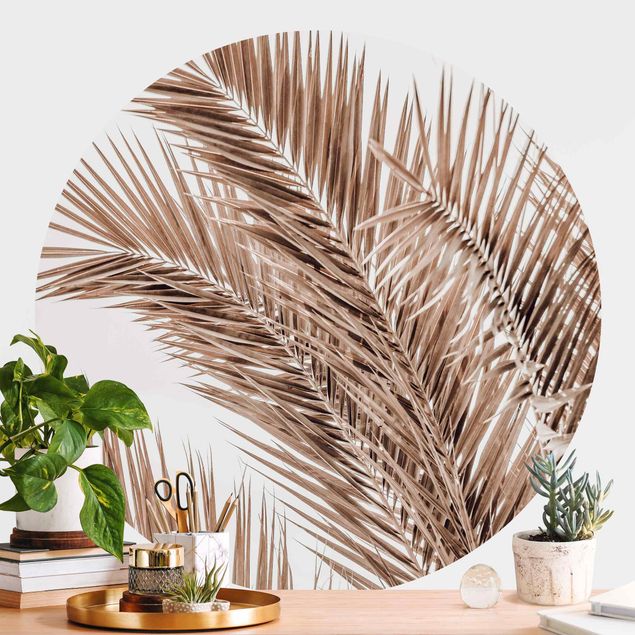 Déco murale cuisine Feuilles de palmier couleur bronze