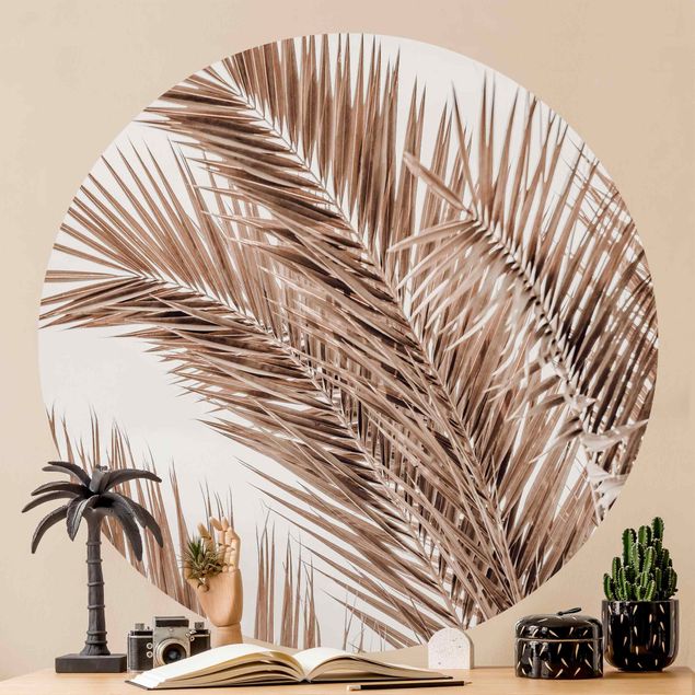 Papiers peints modernes Feuilles de palmier couleur bronze