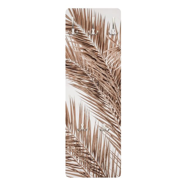 Porte manteaux muraux Feuilles de palmier couleur bronze