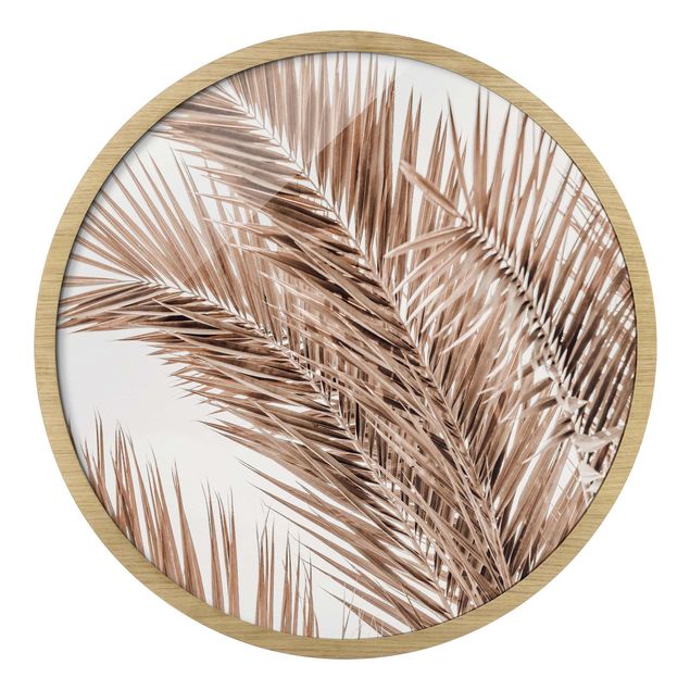 Tableaux florals Feuilles de palmier couleur bronze