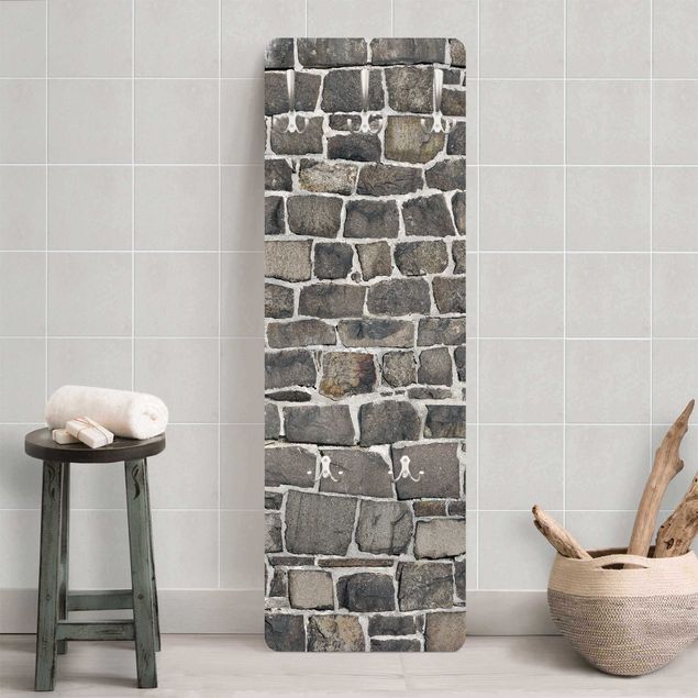 Porte-manteaux muraux avec dessins Papier peint en pierre de carrière Mur en pierre naturelle