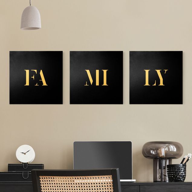 Tableaux Lettres FAMILY blanc Lot I