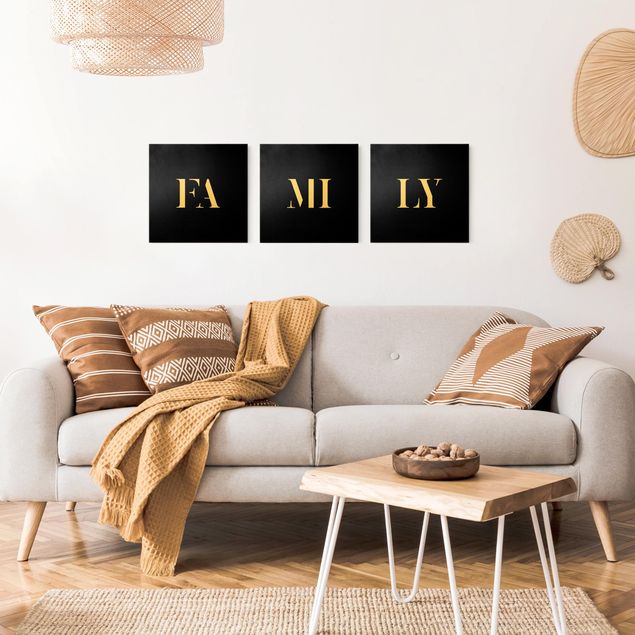 Tableaux famille Lettres FAMILY blanc Lot I