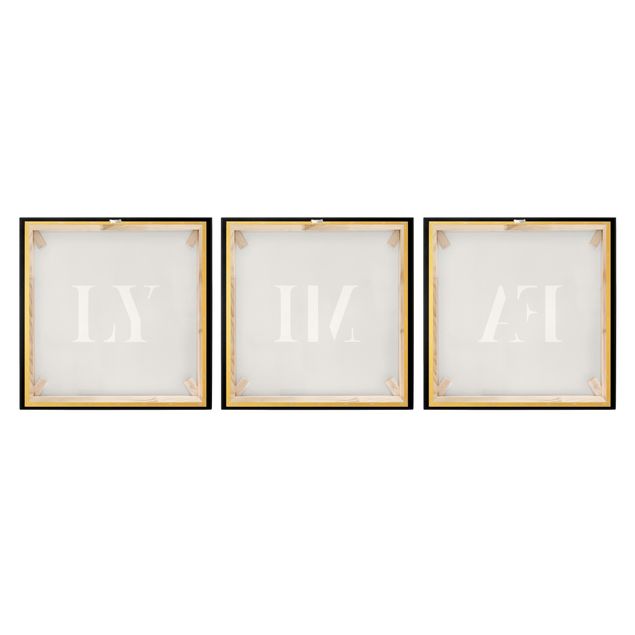 Impression sur toile - Letters FAMILY White Set I