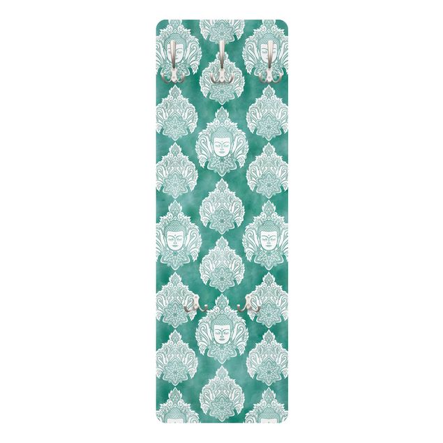 Porte-manteau - Buddha And Lotus Emerald Pattern