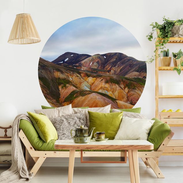 Papier peint paysage Montagnes colorées en Islande