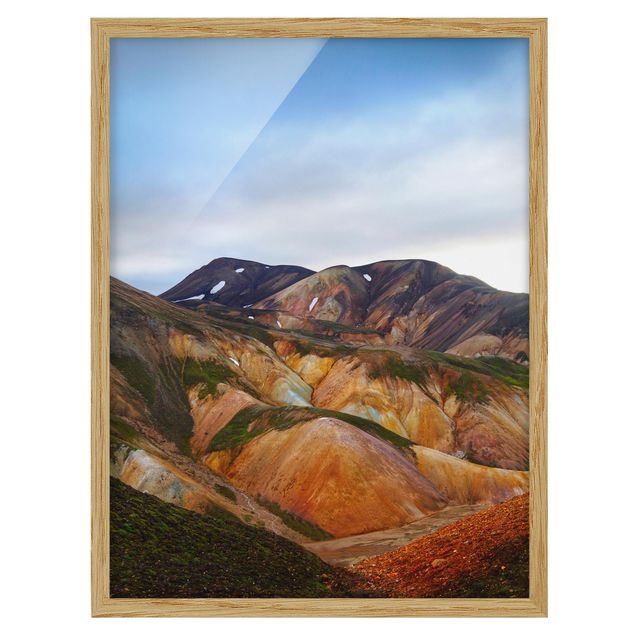 Tableaux encadrés paysage Montagnes colorées en Islande