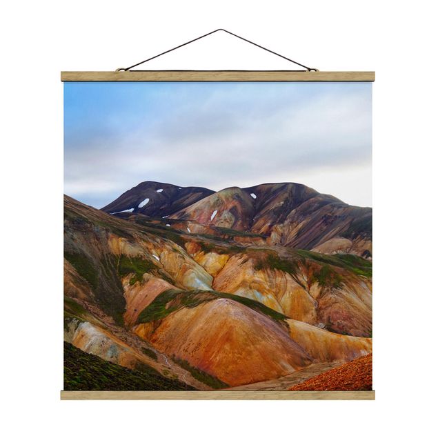 Tableaux moderne Montagnes colorées en Islande