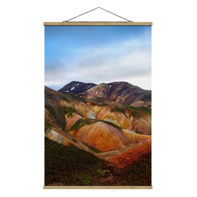 Tableaux moderne Montagnes colorées en Islande