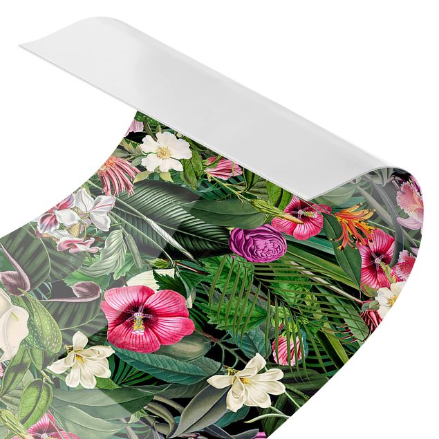 Crédence cuisine Collage de fleurs tropicales colorées