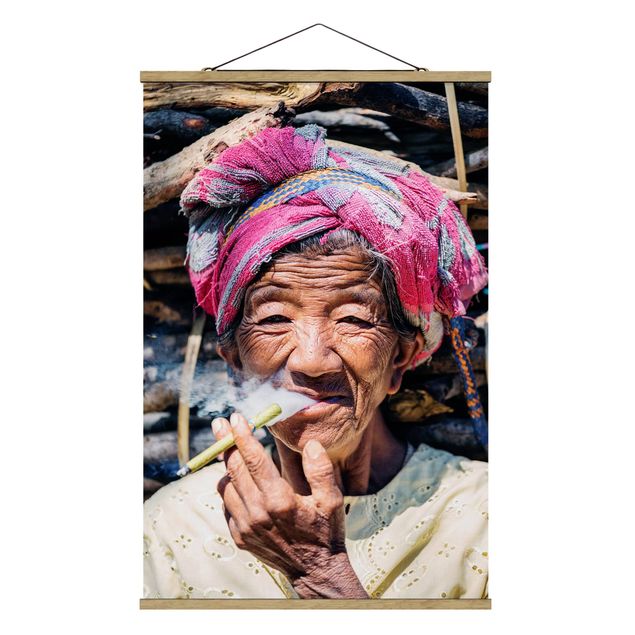 Tableaux de Matteo Colombo Femme Birmane au Myanmar