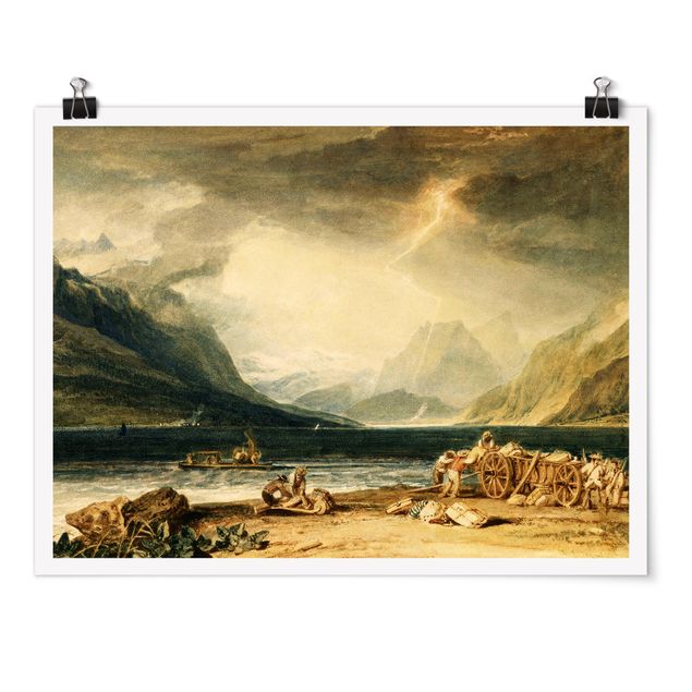 Tableaux montagnes William Turner - Le lac de Thoune, en Suisse