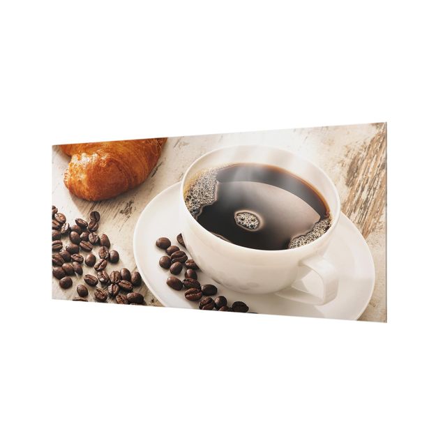 Fond de hotte - Steaming Coffee Cup With Coffee Beans