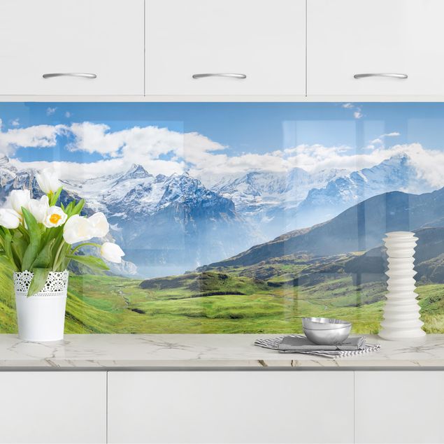 Déco murale cuisine Panorama alpin de Swizz
