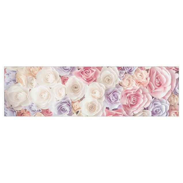 Revêtement mural cuisine - Pastel Paper Art Roses