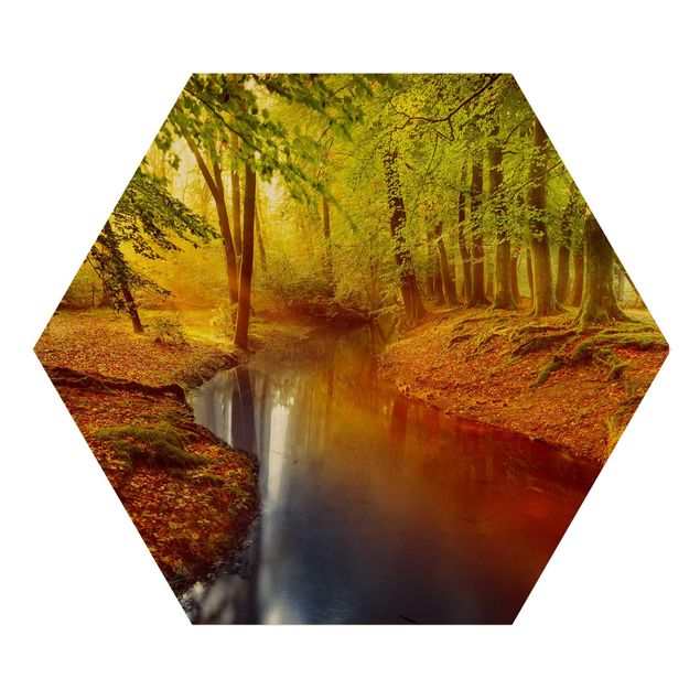Hexagone en bois - Autumn Forest