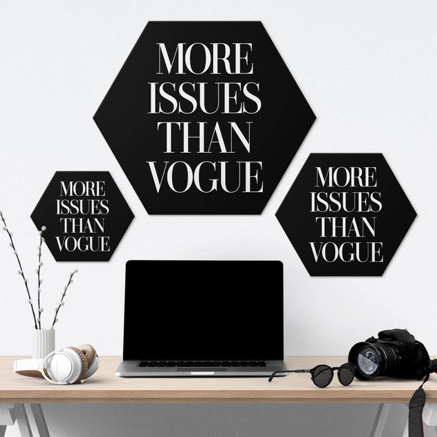 Hexagone en alu Dibond - More Issues Than Vogue