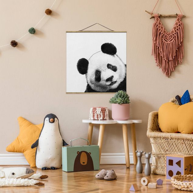 Tableau panda Illustration Panda Dessin Noir Et Blanc
