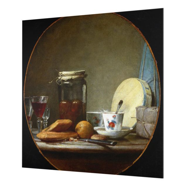 Fond de hotte - Jean-Baptiste Siméon Chardin - Glass With Apricots