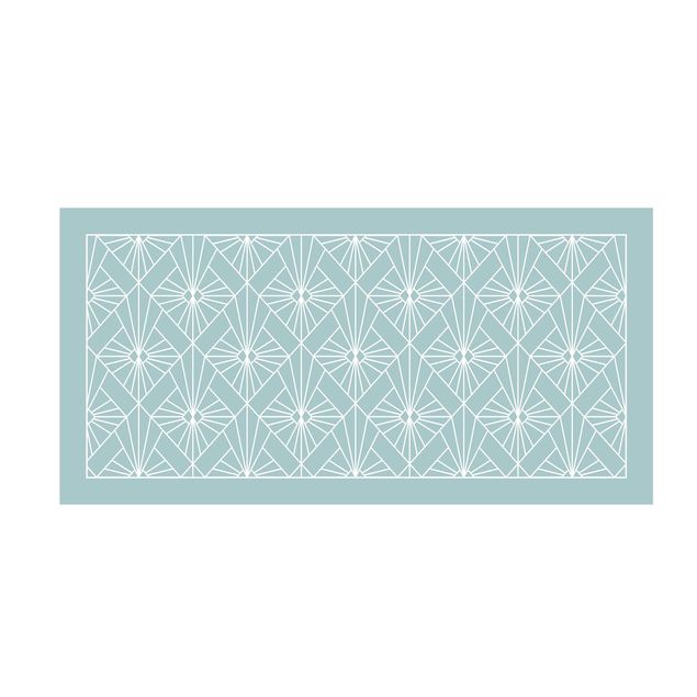 tapis modernes Art Déco motif de poutre avec cadre