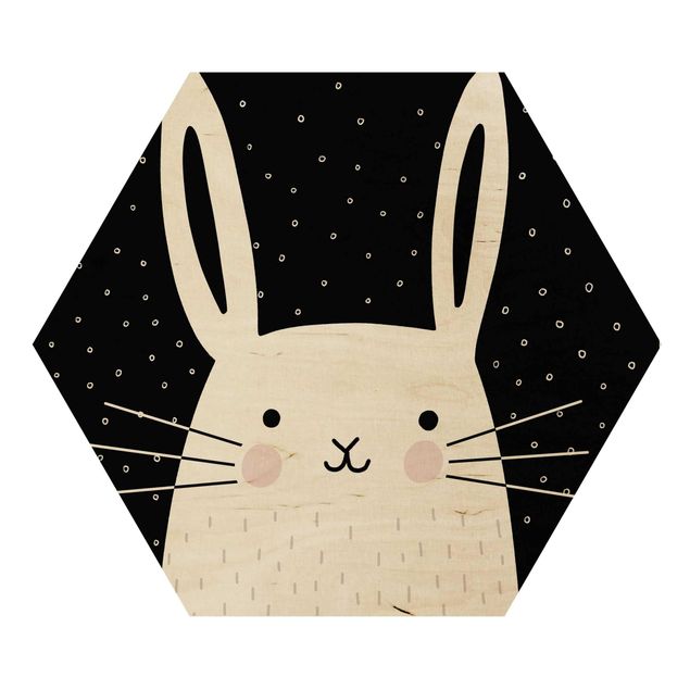 Hexagone en bois - Zoo With Patterns - Hase