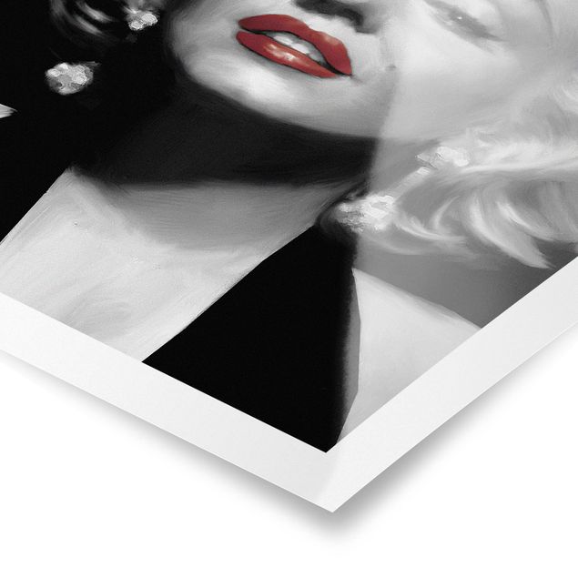 Tableaux muraux Marilyn aux lèvres rouges